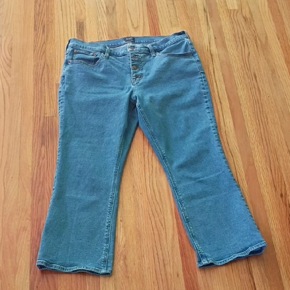 J. Crew Flare Crop Jeans - Classic Blue - Picture 3 of 11